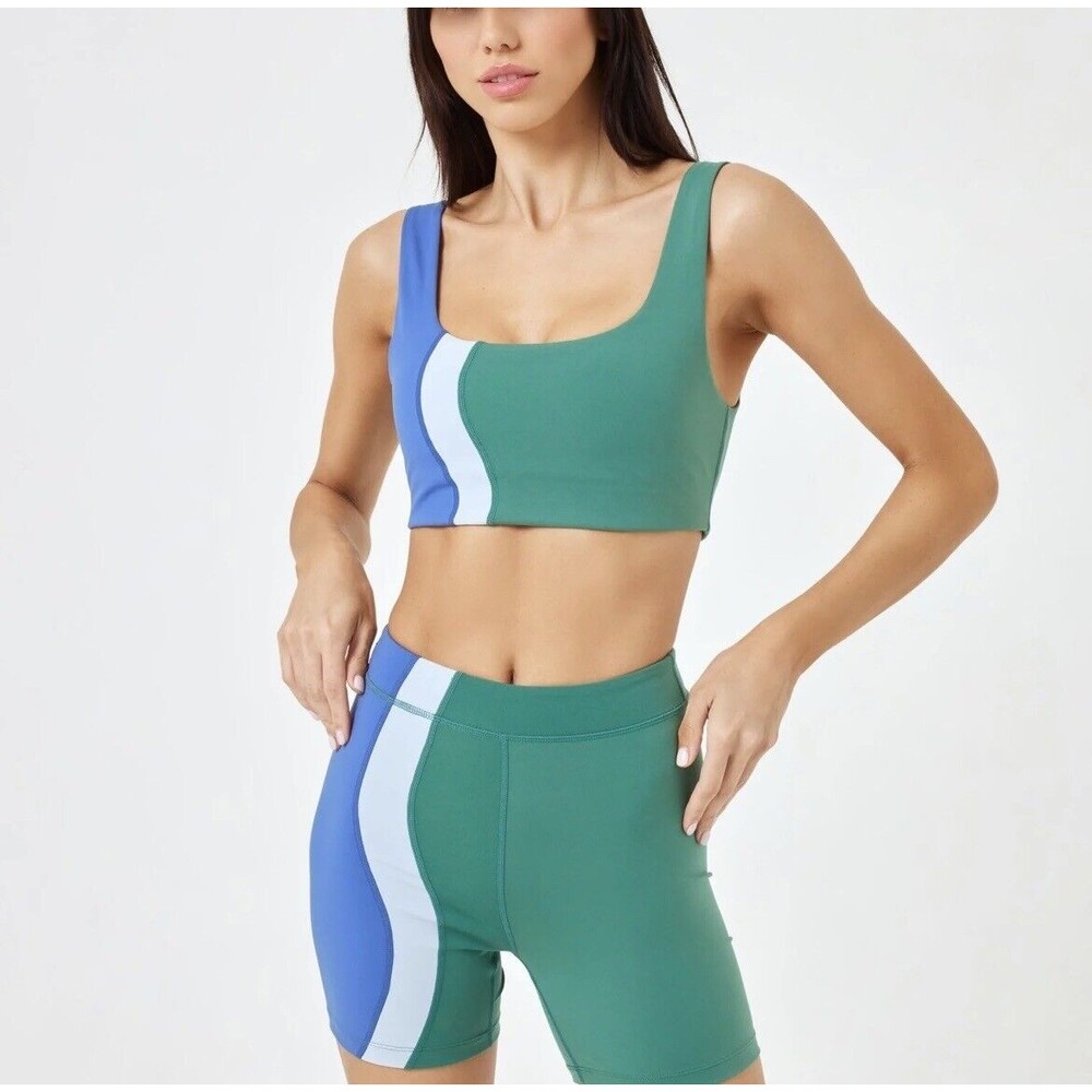 L*Space Make Waves Top Anthropologie Sports Bra Color Block Size Large NWT - Picture 7 of 7